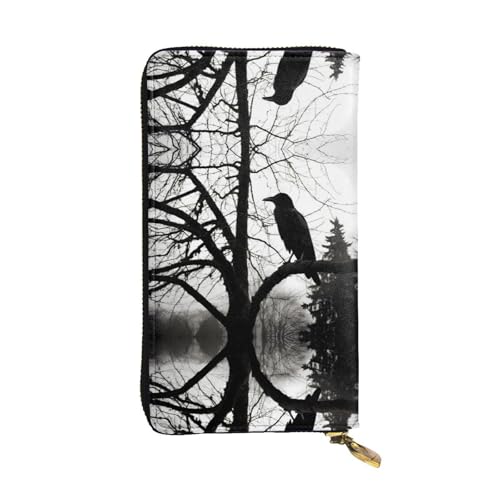 Geldbörse Krähe Auf Zweig Druck Portemonnaie Kreative Wallet Lustige Tragbare Brieftasche Für Mutter, Mädchen, Frauen von Generic