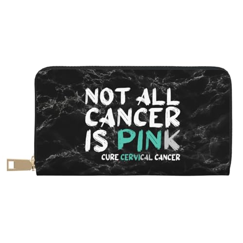 Geldbörse Not All Cancer is Pink Cervical Cancer Geldtasche Vintage Design Kartenetui Retro Handtaschen Für Tochter, Frauen, Lehrer von Generic