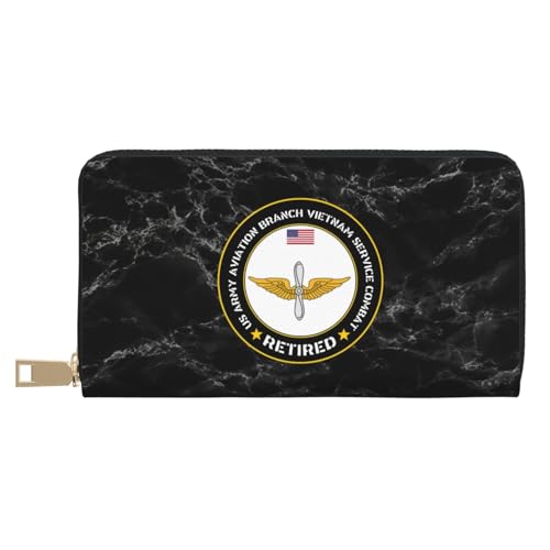 Geldbörse Us Army Aviation Branch, Vietnam-Kampfdienst, Im Ruhestand Brieftasche Kreative Portemonnaie Retro Portmonee Für Mutter, Frauen, Mädchen von Generic