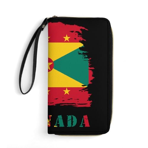 Geldbörse Vintage Grenada Flagge Portmonee Lustige Wallet Vintage Geldtasche Für Kinder, Frauen, Mutter von Generic