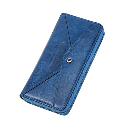 Geldbörse für Damen, Lange Clutch, Damen-Geldbörsen, Kartenhalter, Reißverschluss, Münzfach (A, 20 x 10 cm) von Generic