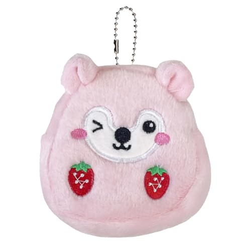 Geldbörse für Kinder, Erdbeer-Geldbörse für Mädchen - Tiergeldbörse, Hamster, Geldbörse, niedliche Erdbeer-Tasche für Geld, Kinder, Münzen, Karten, Frauen von Generic