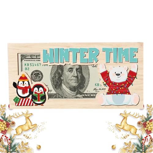 Geldbörse für Weihnachten, Geldtasche für Bargeld – Einzigartiger Weihnachtsgeldhalter aus | Lustige Weihnachtsbrieftasche 7 x 3,5 Zoll für Kinder, Sohn, Tochter, asche, Se référer au descriptif, von Generic