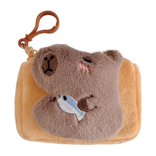 Geldbörse im Capybara-Design – stilvolle, leichte kleine Tasche, Schlüsselanhänger, Schlüsselanhänger, Capybara-Münzhalter | Entzückende Capybara-Kuscheltier-Geldbörse, entzückende Capybara-Mün von Generic