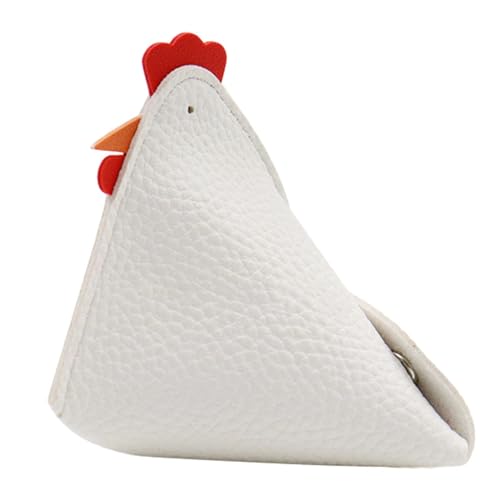 Geldbörse in Hühnerform - Geldbörse aus PU-Leder in Hahnform - Schlüsseletui mit Schnallen - Brieftasche aus PU-Leder in Hahnform - Handtasche für Kopfhörer, Weiß, Consulte la descripción, Siehe von Generic