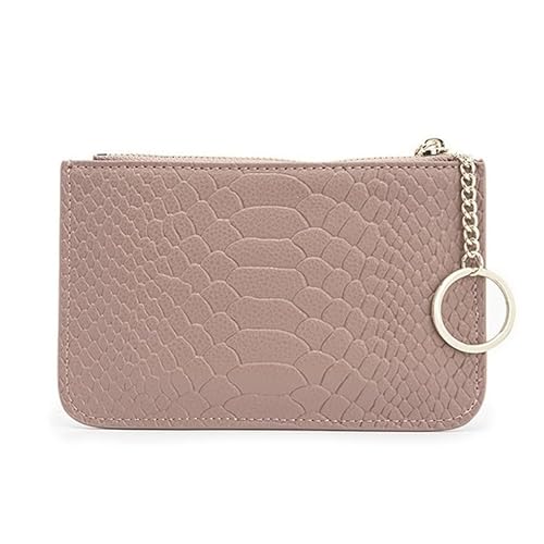 Geldbörse wechseln Kurze Mini-Schlüsseltasche mit Reißverschluss for Damen aus Leder (Farbe : Pink, Size : 15.5x1.5x10cm) von Generic