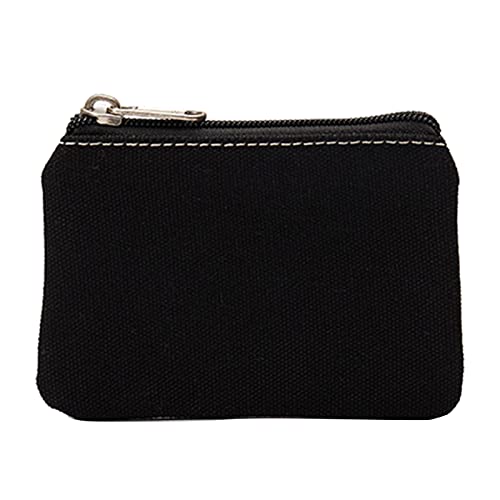 Geldbörsen Männer Kartentasche, einfache kleine Stofftasche, Aufbewahrungstasche Herren Brieftasche Klein Münzfach (Black, One Size) von Generic