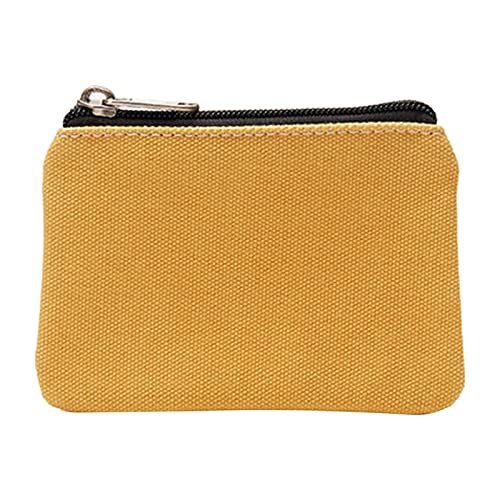 Geldbörsen Männer Kartentasche, einfache kleine Stofftasche, Aufbewahrungstasche Herren Brieftasche Klein Münzfach (Yellow, One Size) von Generic