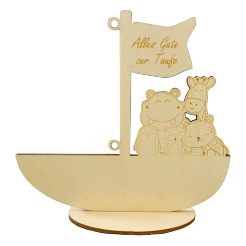 Geldscheinhalter, Geldgeschenkhalter – Geldtasche für Boot aus Holz – einzigartige Geldtasche, Spardose aus Holz mit Tierfigur, Bürodekoration für Zuhause und Arbeitsplatz von Generic