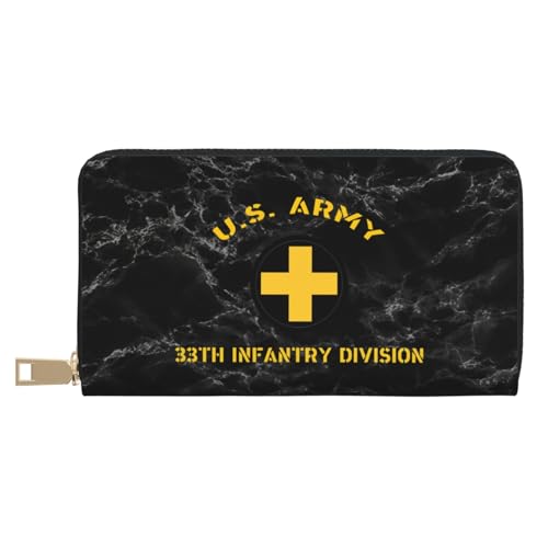 Geldtasche 33. Infanteriedivision Der Us-Armee Kartenetui Vintage Geldbeute Tragbare Wallet Für Kinder, Lehrer, Tochter von Generic