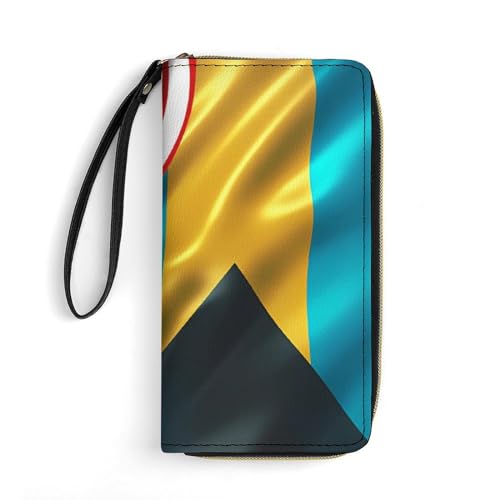Geldtasche Amerika-Flagge Und Bahamas-Flagge Portmonee Tragbare Reißverschluss Geldbörse Niedliche Handtaschen Für Freund, Frauen, Lehrer von Generic