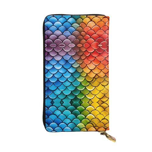 Geldtasche Gelber, Blauer Und Roter Skalendruck Tragbare Brieftasche Printmotiv Handtaschen Tragbare Kartenetui Für Tochter, Frauen, Mädchen von Generic