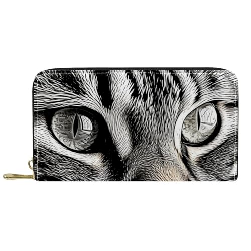 Geldtasche Katzenporträt Augen Kleine Münzbörse Printmotiv Handtaschen Niedliche Tragbare Brieftasche Für Frauen, Freund, Kinder von Generic