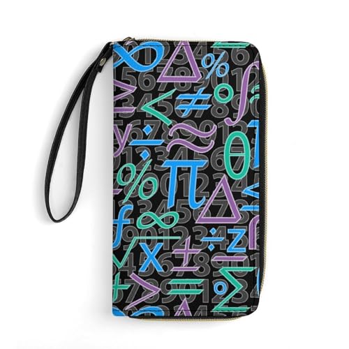 Geldtasche Mathematische Notizen Tragbare Brieftasche Printmotiv Brieftasche Nette Reißverschluss Geldbörse Für Mädchen, Frauen, Mutter von Generic