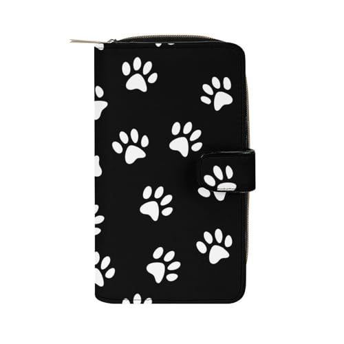 Geldtasche Niedliche Kleine Tierpfotenabdrücke Reißverschluss Geldbörse Vintage Design Kartenetui Niedliche Portemonnaie Für Freundin, Kinder, Frauen von Generic