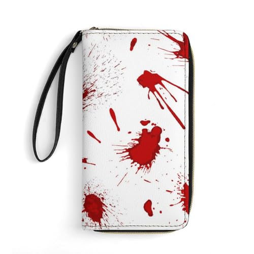 Geldtasche Rotes Blut Oder Farbspritzer, Spritzfleck Portmonee Niedliche Kleine Münzbörse Printmotiv Portemonnaie Für Mädchen, Lehrer, Mutter von Generic