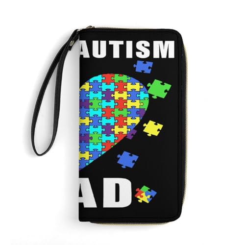Geldtasche Stolzer Autismus-Vater Autismus-Bewusstsein 2 Tragbare Brieftasche Niedliche Geldbeute Kreative Kartenetui Für Frauen, Mutter, Mädchen von Generic