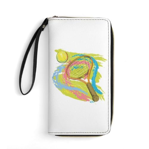 Geldtasche Tennisschläger Kartenetui Printmotiv Portemonnaie Vintage Design Handtaschen Für Frauen, Mädchen, Kinder von Generic