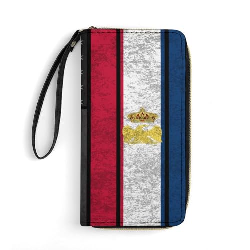 Geldtasche Vintage Frankreich Französisch Und Amerika Flagge Portemonnaie Tragbare Kartenetui Vintage Portmonee Für Kinder, Freund, Lehrer von Generic