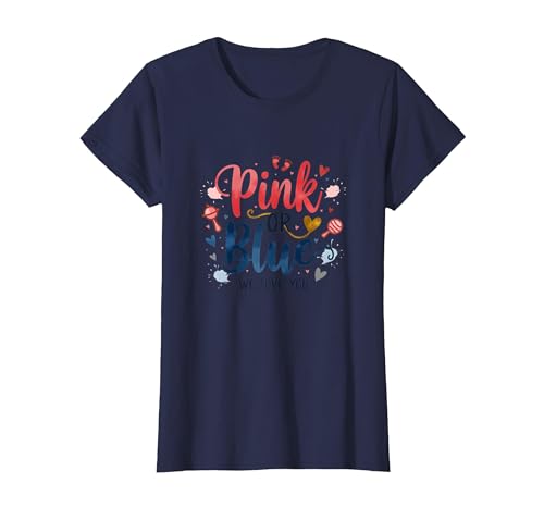 Gender Reveal Pink oder Blau We Love You Baby Celebration T-Shirt, Damen, Marineblau, XS Gender Reveal Pink oder Blau We Love You Baby Celebration T-Shirt, Damen, Marineblau, XS von Generic