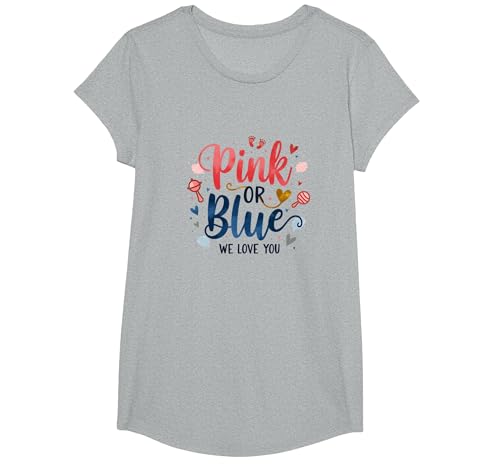 Gender Reveal Pink oder Blau We Love You Baby Celebration T-Shirt, Girls, Grau Meliert, XS Gender Reveal Pink oder Blau We Love You Baby Celebration T-Shirt, Girls, Grau Meliert, XS von Generic
