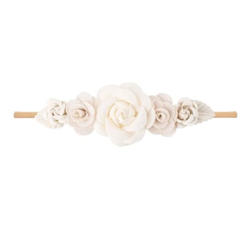 Generic 0–24 Monate Mädchen Stirnband elastische Blume Haarschleifen kleines Mädchen niedliche Kopfbedeckung Kinder Blumen Haarseil Kind Haarschmuck von Generic