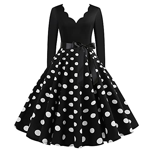 Abendkleid Lang Schlank Elegant Etuikleid Prinzessin Kleid Elastische Taille Minikleid Knielang Festliche Kleidung Langarm Sweatkleid mit Kapuze Langarm Maxikleider Schwarz S von Generic