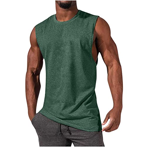 Generic Angebote Herrenmode Unterhemd Herren Regular Sommer Tank Top Kurzarm Bequeme T Shirt Stretch Freizeit Achselshirts Baumwolle Schnelltrocknendes Tankshirt Bodybuilding Passform Oberteile von Generic