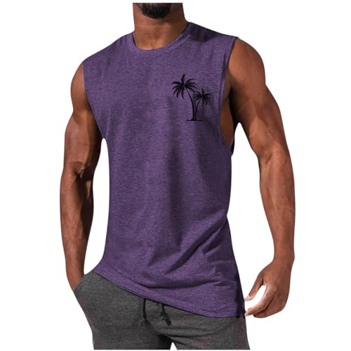 Generic Angebote des Tages Heute Tank Top Herren Kurzarm Sommer Unterhemd Stretch Bequeme T Shirt Baumwolle Sport Muskelshirt Regular Fit Workout Tanktop Bodybuilding Trägershirts 2024 Achselshirts von Generic