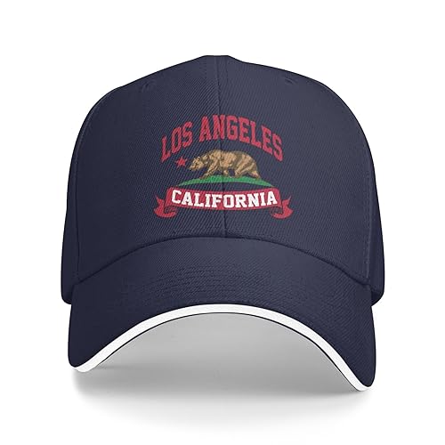 Generic Baseball Cap California Republic Can Los Angeles Grey Golf Caps Mode Baseballmütze Unisex Trucker Hut Für Outdoor Running Reisen von Generic