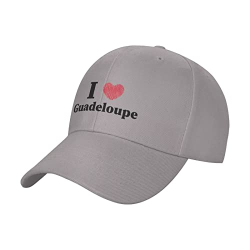 Generic Baseball Cap Ich Liebe Guadeloupe Trucker Hut Mode Golf Caps Verstellbare Baseballkappe Für Outdoor Running Reisen von Generic