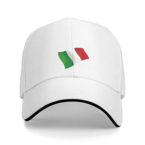 Generic Baseballmütze Italia Italien Italienische Flagge Sonnenmütze Hip Hop Basecap Kappe Mit Schweißband Baseballkappe Für Herren Damen, Für Frauen, Mädchen, Wandern von Generic