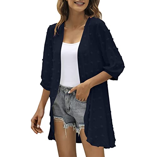 Generic Cardigan Damen Lang Elegant Herbst Longshirt Leicht Locker Pullover Langarm Lang Oversize Casual Frauen Sommer Strickjacke Cardigan Damenstrickjacken Langarmshirt von Generic