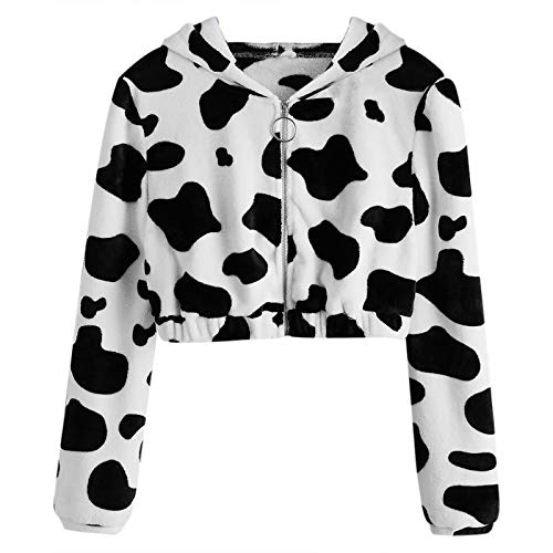 Cow Long Cloth Bluse Ärmel für Frauen Cute Sweatshirts für Frauen Bedruckte Hemden Damen Jeans Dunkelbraun von Generic