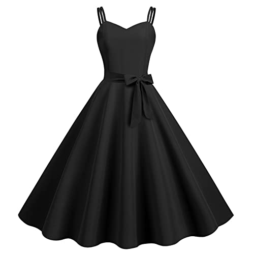 Generic Damen 50er Jahre Kleid Vintage Cocktailkleid Neckholder 1950er Rockabilly Petticoat Kleid Freizeitkleid Generic Damen 50er Jahre Kleid Vintage Cocktailkleid Neckholder 1950er Rockabilly Petticoat Kleid Freizeitkleid von Generic