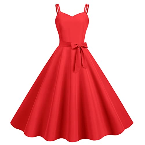 Generic Damen 50er Jahre Kleid Vintage Cocktailkleid Neckholder 1950er Rockabilly Petticoat Kleid Freizeitkleid Generic Damen 50er Jahre Kleid Vintage Cocktailkleid Neckholder 1950er Rockabilly Petticoat Kleid Freizeitkleid von Generic