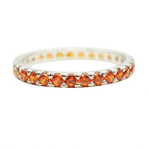 Generic Damen Herren Unisex - 925 Sterlingsilber Sterling-Silber 925 Rund Orange Carneol von Generic