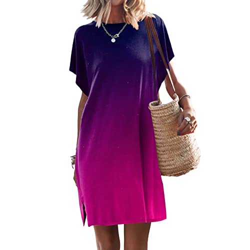 Generic Damen Kleid Kurzarm T-Shirt Kleider A-Linie Minikleid Kurz Sommerkleid Rundhals Langes Shirt Sommerkleider Leicht Freizeitkleid Generic Damen Kleid Kurzarm T-Shirt Kleider A-Linie Minikleid Kurz Sommerkleid Rundhals Langes Shirt Sommerkleider Leicht Freizeitkleid von Generic