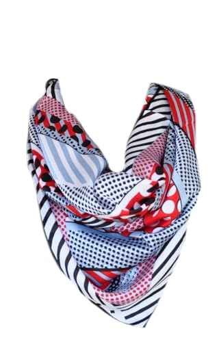 Damen Seide Nickituch Tuch Halstuch Schal Kopftücher Vierecktuch Bandana Taschentuch Ansatz Handgelenk Verpackungs Gr. 70 cm x 70 cm (A Grau) von Generic