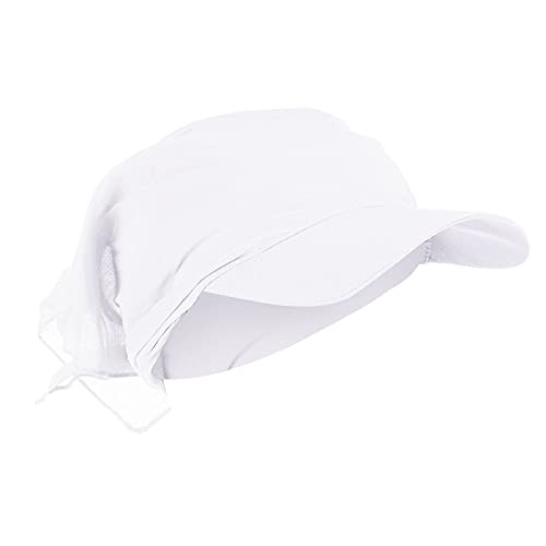 Damen Sommer Schirm Kopftuch Visor Strand Cap Bandana Sonnenschutz Mütze Weiß Einheitsgröße von Generic