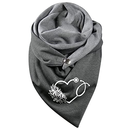 Generic Dreieck Schal Damen Winter Warm Schlupfschal Herbst Halstuch Kuschelig Winterschal Blumen Muster Herbst Schal Frauen Deckenschal Halstuch Scarf Poncho Cape (I), Einheitsgröße von Generic