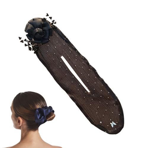 Generic Duttroller für langes Haar, Duttroller mit Kugel-Haarspange - Haarknotenroller für Damen | Flexibles Haarknoten-Roller-Werkzeug mit Blumen-Design, einfaches, schnelles Snap-Roll-Haar-Werkzeug von Generic