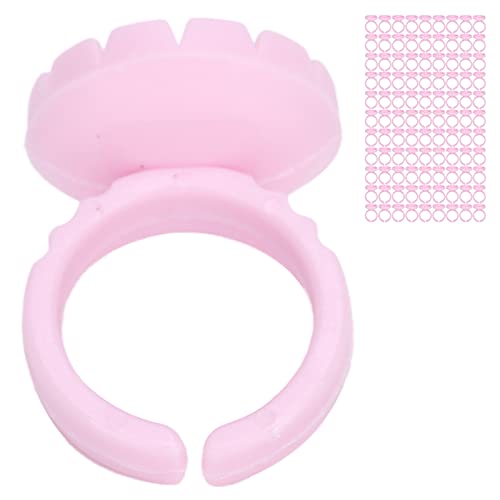 Generic Einweg -Wimpern -Kleberringbecher, Stabil mit 100 Pcs 1,5 Cm / 0,6 Zoll Wimpernverlängerung Kleberringbecher für Zuhause (100 Pink One Pack) von Generic