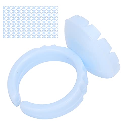 Generic Einweg -Wimpern -Kleberringbecher, Stabil mit 100 Pcs 1,5 Cm / 0,6 Zoll Wimpernverlängerung Kleberringbecher für Zuhause (Blau 100 Pack) von Generic