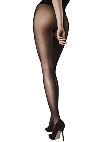 FIORE OUVERT 20/80 Strumpfhose mit Öffnung Schritt offen flache Naht 20/80 DEN S-XXL (L, 20DEN Schwarz) von Generic