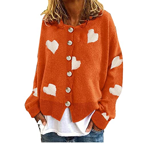 Fleecejacke Damen,Arbeitsjacke Lange MäNtel Winterjacke Parka Samtblazer Mantel Tailliert Regenjacken Kapuzenstrickjacke Blazer Modern Kleider MäNtel(Orange-2, L) von Generic