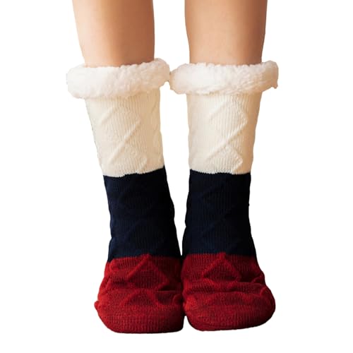Generic Fuzzy-Bodensocken,Bodensocken für den Innenbereich - Winterliche, kuschelig warme Grippersocken für Damen - Bequeme Gripper-Slipper-Socken, rutschfeste, flauschige Schlafsocken, Geschenk für von Generic