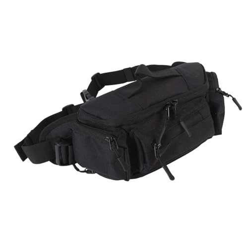 Generic Große Kapazität Wasserfeste Taillenbeutel für Reisen Wandern Im Freien Sport, Einstellbarer Gürtel Taillenpack für Männer Frauen (Black) von Generic
