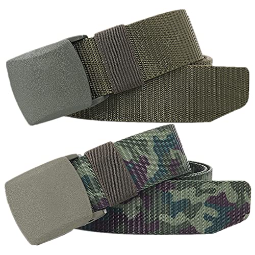 Generic Gürtel Männer Frauen Nylon Canvas Military Tactical Taillengürtel mit Kunststoffschnalle von Generic