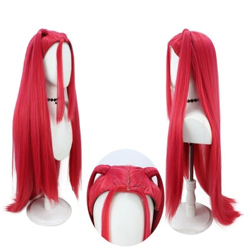 Generic Halloween 𝙆𝙥𝙤𝙥 𝘿𝙚𝙢𝙤𝙣 𝙃𝙪𝙣𝙩𝙚𝙧𝙨 Kostüm Perücke Für Erwachsener，𝘒𝘱𝘰𝘱 𝘋𝘦𝘮𝘰𝘯 𝘏𝘶𝘯𝘵𝘦𝘳𝘴 Cosplay Wig，Anime Lila Zopfperücke Demoni Haarteil Für Karneval Halloween Party von Generic